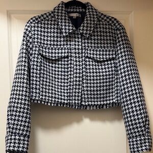 WD.NY Navy and White Houndstooth Blazer